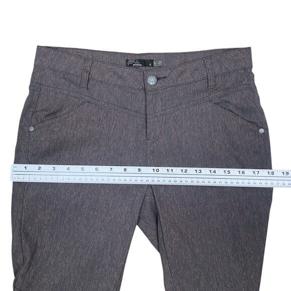 PrAna Tashia Brown Seaming Gorpcore Hiking Outdoors Skinny Pants SZ 4 - Picture 10 of 13
